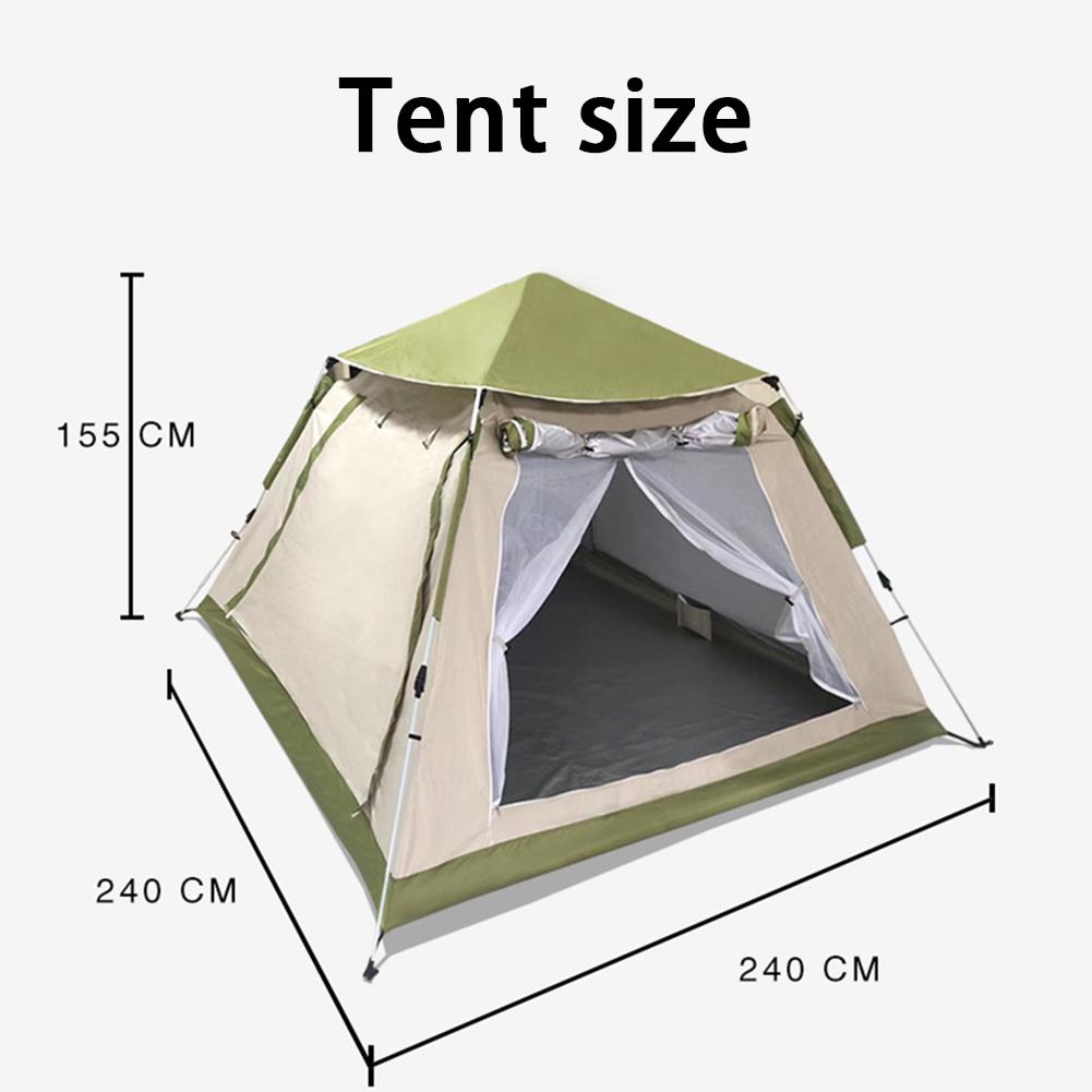 Cheap Goat Tents 4 6 People Outdoor Tent Portable Folding Sun Protective Rainstorm Prevention Four sided Full Automatic Tent   